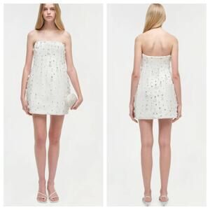 SIMKHAI Yasmin Strapless Embellished Bustier Mini Sz 4